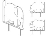 <H3>№51- Перегородки для санузлов<br><center> «Слон, носорог, бегемот»  (ясли)</center> </H3>